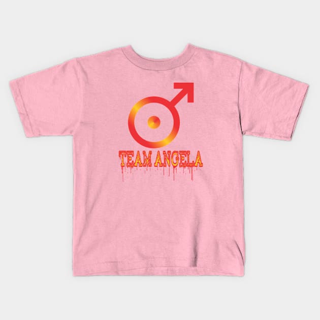 Team Angela Kids T-Shirt by SchlockOrNot